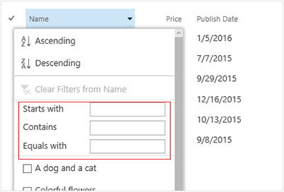 sharepoint list view filter web part text filed